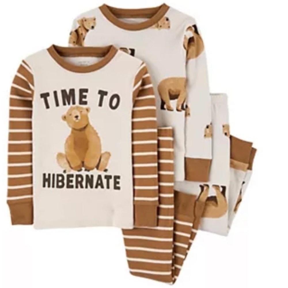 Toddler Boy Carter's 4-Piece Bear Pajama Set